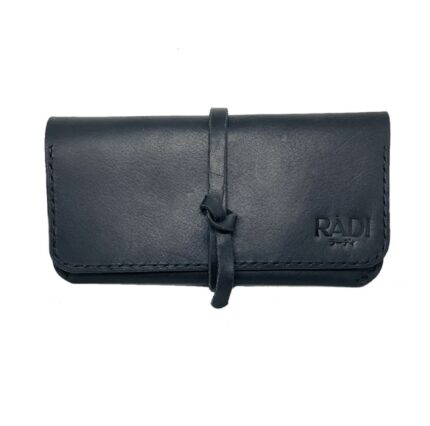 Black Leather Tobacco Pouch - Hand Made